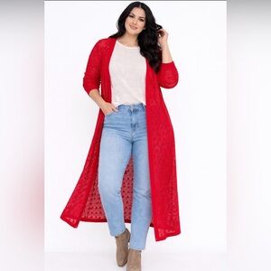 Torrid Vibrant Red Open-Front Cardigan